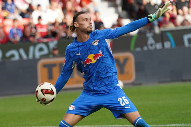 Leverkusen Fussball, 1.BL saison 2026 2027 Bayer 04 Leverkusen vs RB Leipzig, 20.09.2026, Bayarena Leverkusen Maarten Vandevoordt, TW RB Leipzig, Aktion, Einzelbild