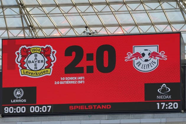 Leverkusen Fussball, 1.BL saison 2026 2027 Bayer 04 Leverkusen vs RB Leipzig, 20.09.2026, Bayarena Leverkusen 2:0 Spielstand, Ergebnis,