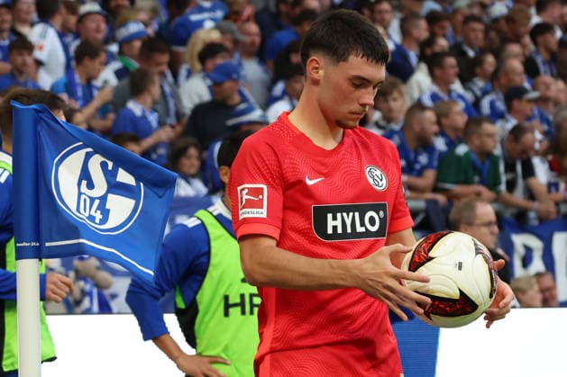 20.09.2026, xrekx, Fussball 1.Bundesliga, FC Schalke 04 - SV Elversberg v.l. Felix Keidel (SV 07 Elversberg) (DFL DFB REGULATIONS PROHIBIT ANY USE OF PHOTOGRAPHS as IMAGE SEQUENCES and or QUASI-VIDEO) Gelsenkirchen