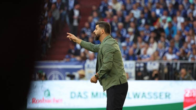 20.09.2026, xrekx, Fussball 1.Bundesliga, FC Schalke 04 - SV Elversberg v.l. Miron Muslic Trainer (FC Schalke 04) (DFL DFB REGULATIONS PROHIBIT ANY USE OF PHOTOGRAPHS as IMAGE SEQUENCES and or QUASI-VIDEO) Gelsenkirchen