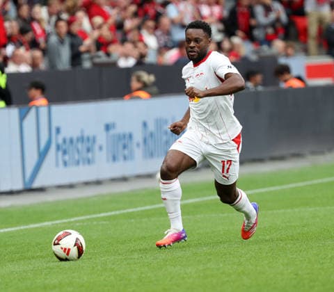20.09.2026; Fussball; GER; Saison 2026 2027 ; 1.Bundesliga; 4.Spieltag. : Bayer 04 Leverkusen --- RB Leipzig : Ridle Baku (17 RBL) versucht sich über den rechten Flügel der Bayer Abwehr zu nähern. DFL REGULATIONS PROHIBIT ANY USE OF PHOTOGRAPHS AS IMAGE SEQENCES AND OR QUASI-VIDEO. 1.Fussball-Bundesliga : 20.09.2026 Fussball; GER; Saison 2026 2027 ; 1.Bundesliga; 4. Spieltag. Bayer 04 Leverkusen--RB Leipzig :