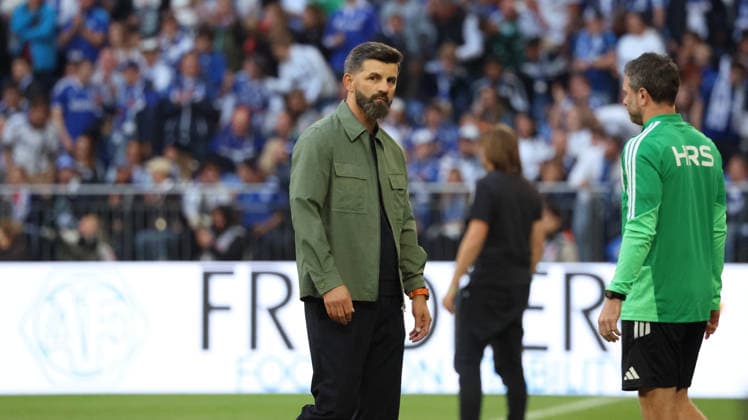 20.09.2026, xrekx, Fussball 1.Bundesliga, FC Schalke 04 - SV Elversberg v.l. Miron Muslic Trainer (FC Schalke 04) (DFL DFB REGULATIONS PROHIBIT ANY USE OF PHOTOGRAPHS as IMAGE SEQUENCES and or QUASI-VIDEO) Gelsenkirchen