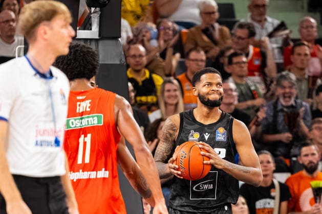 easyCredit BBL: Ratiopharm Ulm vs. MHP RIESEN Ludwigsburg ; 20.09.2026 Ulm, GERMANY - 20. September 2026: David Joplin (MHP RIESEN Ludwigsburg, 2) während dem Spiel zwischen der Ratiopharm Ulm und den MHP RIESEN Ludwigsburg am 1. Spieltag der easyCredit BBL in der ratiopharm Arena Ulm. Copyright: xBEAUTIFULxSPORTS Steinx