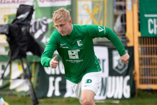 Fußball Regionalliga Nordost: BSG Chemie Leipzig - Chemnitzer FC; 20.09.2026 Philipp Kühn (9, Chemie Leipzig) während der Erwärmung, Training. Fußball, Regionalliga Nordost, Saison 2026 2027, 10. Spieltag: BSG Chemie Leipzig vs. Chemnitzer FC am 20.09.2026 im Alfred-Kunze-Sportpark, Leipzig Leutzsch. Copyright: xBEAUTIFULxSPORTS JanxKaeferx