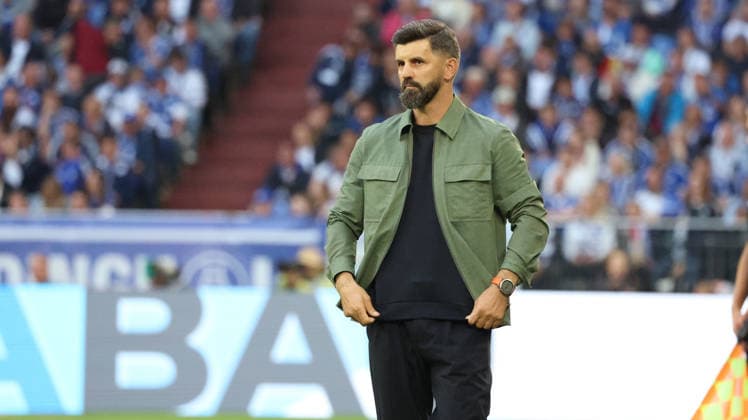 20.09.2026, xrekx, Fussball 1.Bundesliga, FC Schalke 04 - SV Elversberg v.l. Miron Muslic Trainer (FC Schalke 04) (DFL DFB REGULATIONS PROHIBIT ANY USE OF PHOTOGRAPHS as IMAGE SEQUENCES and or QUASI-VIDEO) Gelsenkirchen
