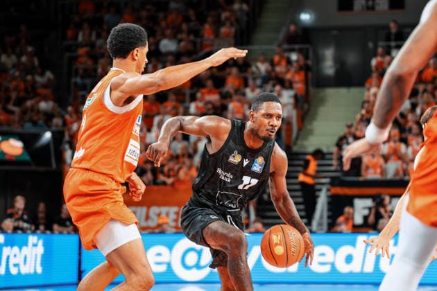 Nr. 11, Perry Darius, MHP Riesen Ludwigsburg Ratiopharm Ulm vs. MHP RIESEN Ludwigsburg, Basketball, 1. Bundesliga, Spieltag 1, Saison 2026 2027, 20.09.2026 Ratiopharm Ulm vs. MHP RIESEN Ludwigsburg, Basketball, 1. Bundesliga, Spieltag 1, Saison 2026 2027, 20.09.2026 Ulm Copyright: xEibner-Pressefotox EP_FBR