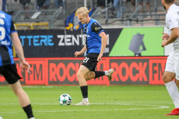 Julian Rieckmann (SV Waldhof Mannheim, 21) Fussball: 3. Liga, 7. Spieltag, SV Waldhof Mannheim vs. SC Preußen Münster am 20.09.2026 in Mannheim (Carl-Benz-Stadion), Deutschland 2026 Franz Reindel Mannheim Carl-Benz-Stadion Deutschland Copyright: xFranzxReindelx