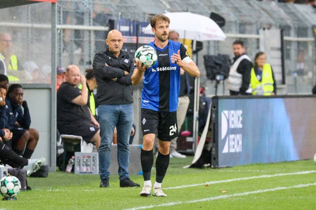 Lukas Klünter (SV Waldhof Mannheim, 24) beim Einwurf Fussball: 3. Liga, 7. Spieltag, SV Waldhof Mannheim vs. SC Preußen Münster am 20.09.2026 in Mannheim (Carl-Benz-Stadion), Deutschland 2026 Franz Reindel Mannheim Carl-Benz-Stadion Deutschland Copyright: xFranzxReindelx