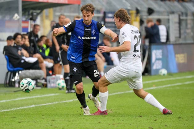 Lukas Klünter (SV Waldhof Mannheim, 24), Ryan Nils Johansson (SC Preußen Münster, 20) Fussball: 3. Liga, 7. Spieltag, SV Waldhof Mannheim vs. SC Preußen Münster am 20.09.2026 in Mannheim (Carl-Benz-Stadion), Deutschland 2026 Franz Reindel Mannheim Carl-Benz-Stadion Deutschland Copyright: xFranzxReindelx