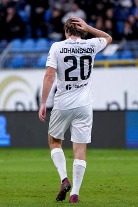 Ryan Johansson (Münster, 20), Spieler vom SC Preußen Münster (Preussen), Freisteller, Ganzkörper, Einzelbild, Einzelfoto, Aktion, Action, enttäuscht schauend, Enttäuschung, Frustration, disappointed, pessimistisch, 20.09.2026, Mannheim (Deutschland), Fussball, 3. Liga, SV Waldhof Mannheim - SC Preußen Münster, DFB DFL REGULATIONS PROHIBIT ANY USE OF PHOTOGRAPHS AS IMAGE SEQUENCES AND OR QUASI-VIDEO.