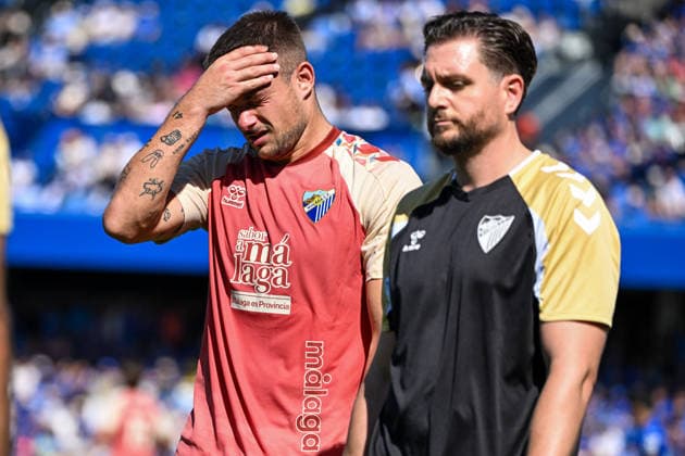 Getafe CF v Malaga CF - LaLiga EA Sports 2026 27 Rafa Rodriguez of Malaga lies injured during the LaLiga regular season Round 7 match against Getafe at the Coliseum in Getafe, Madrid, Spain, on September 20, 2026. Getafe Madrid Spain  Copyright: xShengxChengx originalFilename:cheng-laliga7g260920_npqWG.jpg