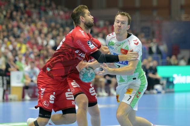 Felix Claar (SC Magdeburg 7) (am Ball), Olle Forsell Schefvert (MT Melsungen 25) , GER, MT Melsungen - SC Magdeburg, Handball, 1. Bundesliga, 5. Spieltag, Saison 2026 2027, 20.09.2026, GER, MT Melsungen - SC Magdeburg, Handball, 1. Bundesliga, 5. Spieltag, Saison 2026 2027, 20.09.2026 Kassel Copyright: xEibner-Pressefotox xRolandxSippelx EP_RSL