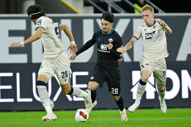 Paderborn, Home-Deluxe-Arena, 20.09.26, GER, Herren, 1.Bundesliga, Saison 2026-2027, SC Paderborn 07 - TSG 1899 Hoffenheim Bild: DFL regulations prohibit any use of photographs as image sequences and or quasi-video. Nordrhein-Westfalen Deutschland