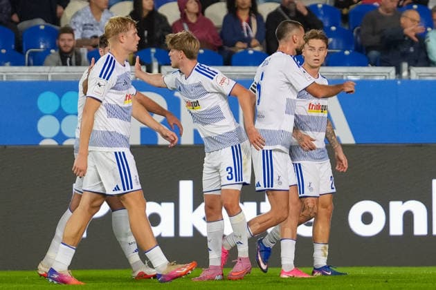 Deutschland: Fußball 3. Liga 2026 2027, 7. Spieltag - SV Wehen Wiesbaden vs MSV Duisburg - Brita-Arena (Wiesbaden): Torjubel zum 0:1 durch Dominik Kother (MSV, 11) Copyright: xTobiasxWentzellx