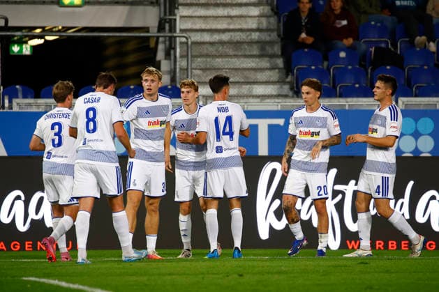 20.09.2026, xavx, Fussball 3.Liga, SV Wehen Wiesbaden - MSV Duisburg v.l. Dominik Kother (MSV Duisburg) celebrate the goal, Der Torjubel zum 0:1 Wiesbaden