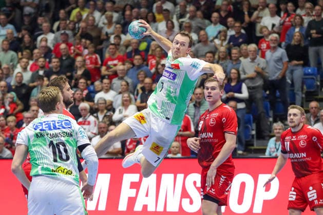 20.09.2026, xgox, Handball - Opel HBL MT Melsungen - SC Magdeburg emspor, v.l. Felix Claar (Magdeburg, 7) wirft Tor, Torschuetze, erzielt Tor, Treffer, scores the goal Kassel