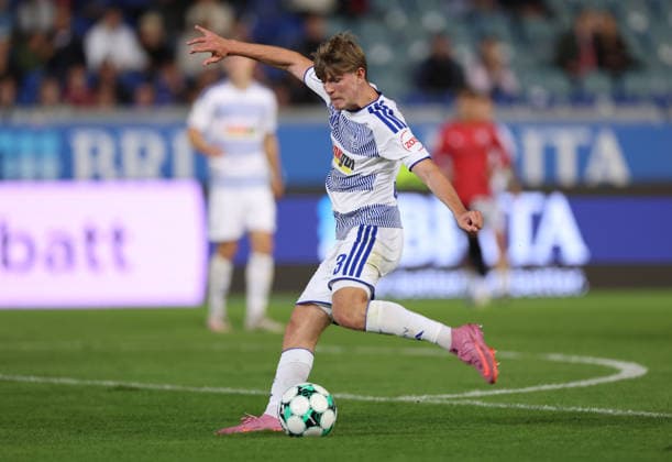 20.09.2026, Fussball 3. Liga, SV Wehen Wiesbaden - MSV Duisburg, v.l., Goal scored, scores a goal, Tor zum 0:3 durch Frederik Christensen (MSV Duisburg) DFL DFB REGULATIONS PROHIBIT ANY USE OF PHOTOGRAPHS AS IMAGE SEQUENCES AND OR QUASI-VIDEO. xdcx Copyright: HMBxMedia Claus