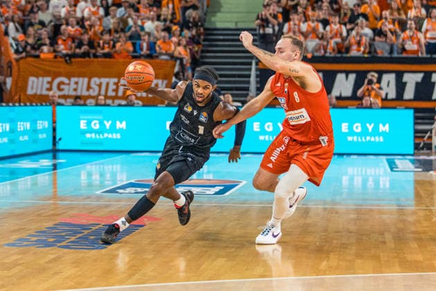 20.09.26 ratiopharm Ulm - MHP Riesen Ludwigsburg Deutschland, Ulm, 20.09.2026, Basketball, Bundesliga, Saison 2026 2027, ratiopharm Ulm - MHP Riesen Ludwigsburg: Justin Kier (MHP Riesen Ludwigsburg).