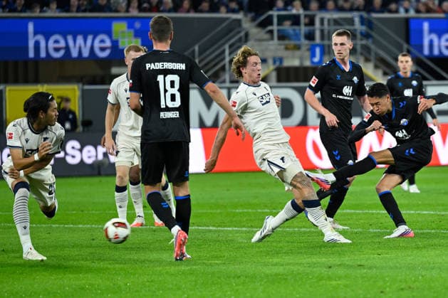 Paderborn, Home-Deluxe-Arena, 20.09.26, GER, Herren, 1.Bundesliga, Saison 2026-2027, SC Paderborn 07 - TSG 1899 Hoffenheim Bild: DFL regulations prohibit any use of photographs as image sequences and or quasi-video. Nordrhein-Westfalen Deutschland