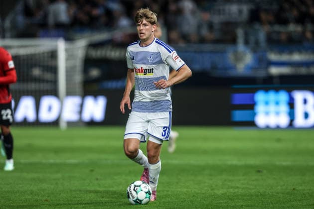 Fussball, 3.Liga Saison 2026 2027 7.Spieltag SV Wehen Wiesbaden - MSV Duisburg 20.09.2026, BRITA-Arena Frederik Christensen (MSV Duisburg, 3) Wiesbaden BRITA-Arena Hessen Deutschland