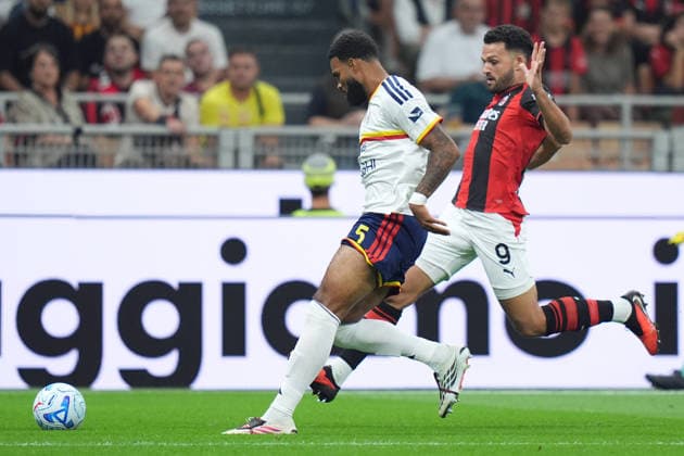 AC Milan™s Goncalo Ramos during the Serie A soccer match between Ac Milan and Lecce at San Siro Stadium in Milan , Italy - September 20 , 2026. - Soccer  Copyright: xSpada LaPressex