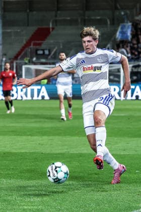 Fussball, 3.Liga Saison 2026 2027 7.Spieltag SV Wehen Wiesbaden - MSV Duisburg 20.09.2026, BRITA-Arena Frederik Christensen (MSV Duisburg, 3) Wiesbaden BRITA-Arena Hessen Deutschland