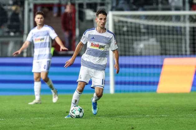 Fussball, 3.Liga Saison 2026 2027 7.Spieltag SV Wehen Wiesbaden - MSV Duisburg 20.09.2026, BRITA-Arena Conor Noß (MSV Duisburg,14) Wiesbaden BRITA-Arena Hessen Deutschland