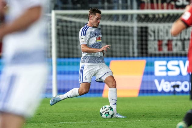 Fussball, 3.Liga Saison 2026 2027 7.Spieltag SV Wehen Wiesbaden - MSV Duisburg 20.09.2026, BRITA-Arena Aljaz Casar (MSV Duisburg, 8) Wiesbaden BRITA-Arena Hessen Deutschland