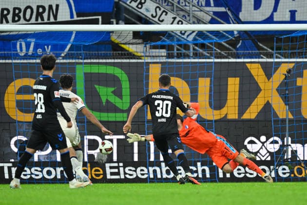 Paderborn, Home-Deluxe-Arena, 20.09.26, GER, Herren, 1.Bundesliga, Saison 2026-2027, SC Paderborn 07 - TSG 1899 Hoffenheim Bild: DFL regulations prohibit any use of photographs as image sequences and or quasi-video. Nordrhein-Westfalen Deutschland