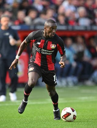 Moussa Diaby (Bayer Leverkusen) Aktion. Fussball 1. Bundesliga, 4.Spieltag, Bayer 04 Leverkusen - RB Leipzig, am 20.09.2026 in Leverkusen Deutschland. DFL regulations prohibit any use of photographs as image sequences and or quasi-video Ã‚Â