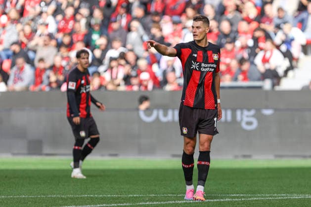 Patrik Schick (Bayer 04 Leverkusen) gestikuliert, Gestik waehrend des Spiels der 1. Bundesliga zwischen Bayer 04 Leverkusen und RB Leipzig, BayArena am 20. September 2026 in Leverkusen, Deutschland. (Foto von Oliver Kaelke DeFodi Images) +++ Patrik Schick (Bayer 04 Leverkusen) gestures during the Bundesliga match between Bayer 04 Leverkusen and RB Leipzig at BayArena on September 20, 2026 in Leverkusen, Germany. (Photo by Oliver Kaelke DeFodi Images) DFB DFL REGULATIONS PROHIBIT ANY USE OF PHOTOGRAPHS AS IMAGE SEQUENCES AND OR QUASI-VIDEO. (Photo by Oliver Kaelke DeFodi Images) -