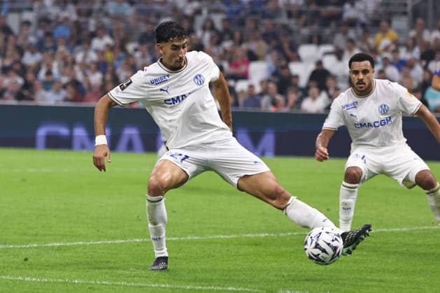 FOOTBALL : Olympique de Marseille vs. Paris Saint-Germain - Ligue 1 McDonald™s - 20 09 2026 Defense Nayef AGUED (OM) lors de la J5 de la Ligue 1 McDonald™s opposant Olympique de Marseille et Paris Saint-Germain au Stade VÃ lodrome de Marseille, le 20 septembre 2026. MarseilleFrance  Copyright: xValentinaxClaretx