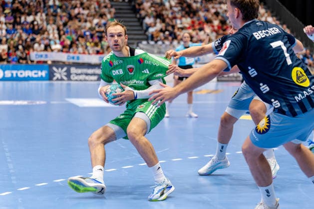 Düsseldorf, 20.09.2026, Handball, Herren, Opel Bundesliga, 5. Spieltag, 2026 2027: Bergische HC Füchse Berlin Mathias Gidsel (Füchse Berlin, 19)