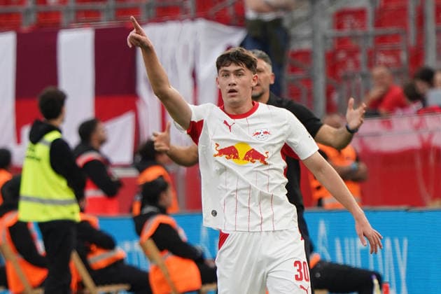 Leverkusen Fussball, 1.BL saison 2026 2027 Bayer 04 Leverkusen vs RB Leipzig, 20.09.2026, Bayarena Leverkusen Andrija Maksimovic, RB Leipzig, Aktion, Einzelbild