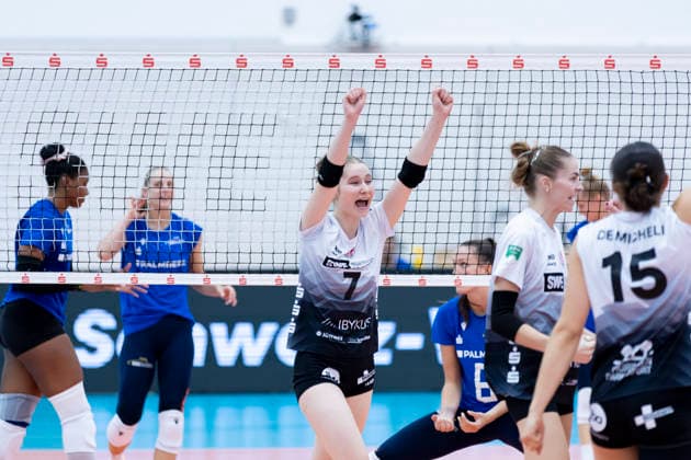 FUNKE-Volley-Cup: Schwarz-Weiss Erfurt vs. SSC Palmberg Schwerin; Erfurt; 20.09.2026 Teresa Ziegenbalg ( 7; Schwarz-Weiss Erfurt) FUNKE-Volley-Cup: Schwarz-Weiss Erfurt vs. SSC Palmberg Schwerin; Riethsporthalle Erfurt; 20.09.2026 Copyright: xBEAUTIFULxSPORTS Duehringx