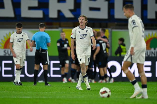 Paderborn, Home-Deluxe-Arena, 20.09.26, GER, Herren, 1.Bundesliga, Saison 2026-2027, SC Paderborn 07 - TSG 1899 Hoffenheim Bild: DFL regulations prohibit any use of photographs as image sequences and or quasi-video. Nordrhein-Westfalen Deutschland