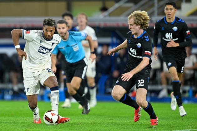 Paderborn, Home-Deluxe-Arena, 20.09.26, GER, Herren, 1.Bundesliga, Saison 2026-2027, SC Paderborn 07 - TSG 1899 Hoffenheim Bild: DFL regulations prohibit any use of photographs as image sequences and or quasi-video. Nordrhein-Westfalen Deutschland
