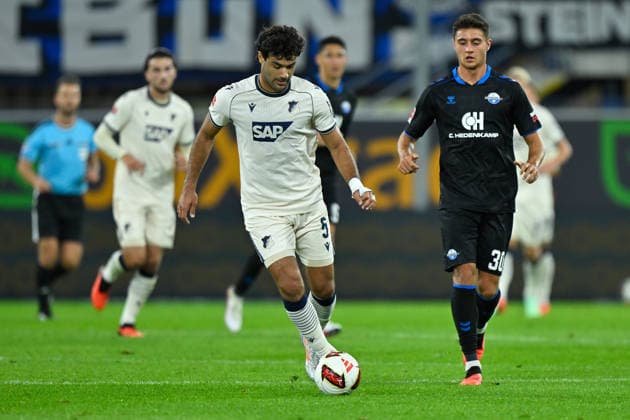 Paderborn, Home-Deluxe-Arena, 20.09.26, GER, Herren, 1.Bundesliga, Saison 2026-2027, SC Paderborn 07 - TSG 1899 Hoffenheim Bild: DFL regulations prohibit any use of photographs as image sequences and or quasi-video. Nordrhein-Westfalen Deutschland