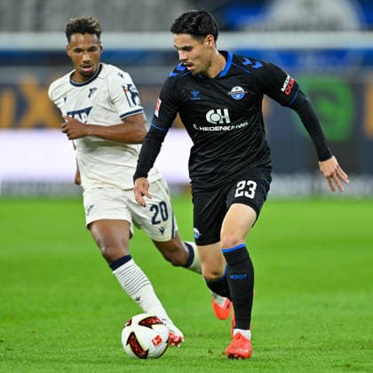 Paderborn, Home-Deluxe-Arena, 20.09.26, GER, Herren, 1.Bundesliga, Saison 2026-2027, SC Paderborn 07 - TSG 1899 Hoffenheim Bild: DFL regulations prohibit any use of photographs as image sequences and or quasi-video. Nordrhein-Westfalen Deutschland