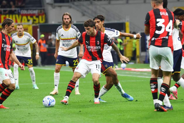 AC Milan v US Lecce - Serie A 2026 27 Christian Pulisic in action during the Serie A match between AC Milan and US Lecce at Giuseppe Meazza in Milan, Italy, on September 20, 2026. Milano Milano Italy  Copyright: xMairoxCinquettix originalFilename:cinquetti-acmilanv260920_npwU6.jpg