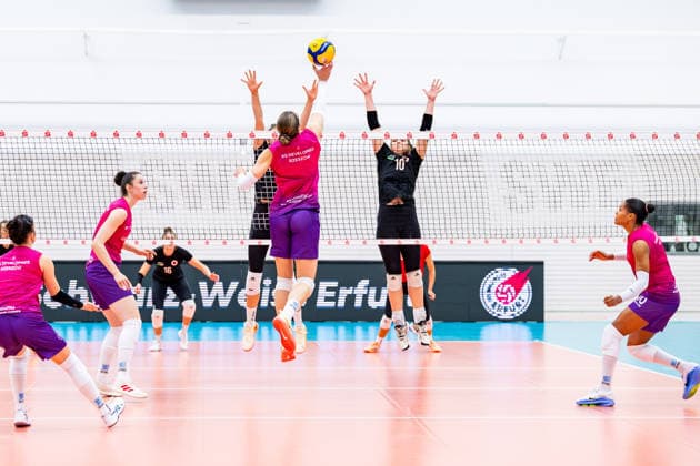 20.09.2026, GER, Volleyball, Frauen, Funke Volley Cup, Saison 26 27, 3. Turniertag, Dresdner SC (Dresdner Sportclub 1898) - KS DevelopRes Rzeszow Laura Jansen (KS DevelopRes Rzeszow) 99089 Erfurt Sporthalle Sportanlage Rieths Thüringen Deutschland