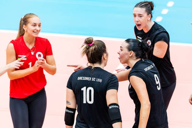 20.09.2026, GER, Volleyball, Frauen, Funke Volley Cup, Saison 26 27, 3. Turniertag, Dresdner SC (Dresdner Sportclub 1898) - KS DevelopRes Rzeszow Maia Patricia Dvoracek (Dresdner Sportclub 1898 Dresdner SC) 99089 Erfurt Sporthalle Sportanlage Rieths Thüringen Deutschland