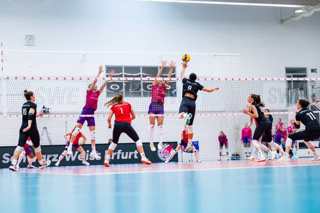20.09.2026, GER, Volleyball, Frauen, Funke Volley Cup, Saison 26 27, 3. Turniertag, Dresdner SC (Dresdner Sportclub 1898) - KS DevelopRes Rzeszow Maia Patricia Dvoracek (Dresdner Sportclub 1898 Dresdner SC) 99089 Erfurt Sporthalle Sportanlage Rieths Thüringen Deutschland