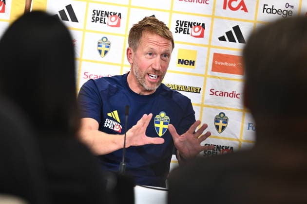 STOCKHOLM, SVERIGE 20260921 Sveriges förbundskapten Graham Potter under en pressträff pa Scandic Park när herrlandslaget samlas i Stockholm inför gruppspelet i Nations League. STOCKHOLM SVERIGE x10090x