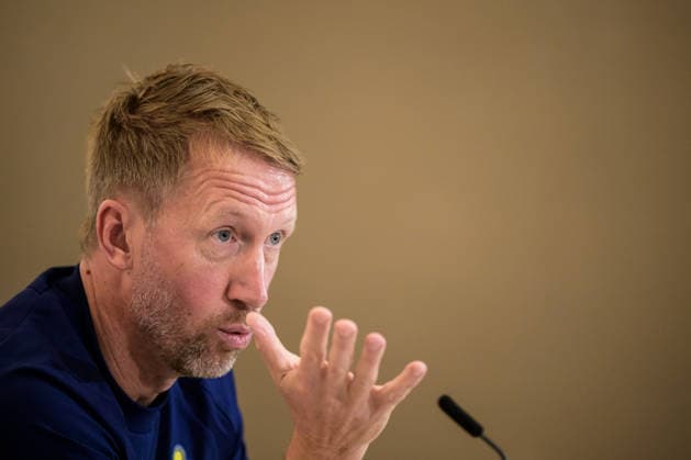 260921 Head coach Graham Potter of the Swedish national football team during a press conference, PK, Pressekonferenz on September 21, 2026 in Stockholm. Photo: Joel Marklund BILDBYRAN kod JM JM0853 bbeng fotboll football soccer fotball nations league uefa nations league presskonferens press conference sverige sweden sverige a Copyright: JOELxMARKLUND BB260921JM013