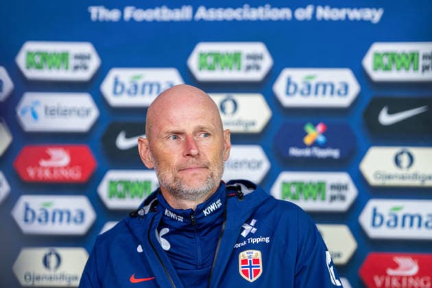 260921 Stale Solbakken, head coach of the Norwegian national football team, during a press event on September 21, 2026 in Oslo. Photo: Vegard Grott BILDBYRAN kod VG VG0999 bbeng fotball football fotboll nations league norge norway press event pressetreff Copyright: VEGARDxGRoTT BB260921VG005