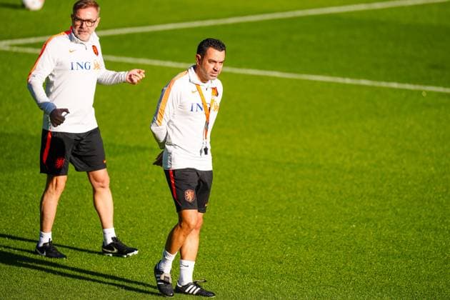 ZEIST , 21-09-2026 , KNVB Campus , season 2026 2027 , Dutch International football , Training session Netherlands , picture shows Netherlands trainer coach Xavi Hernandez during the first training Training Netherlands 21-09-2026  x207384521x Copyright: