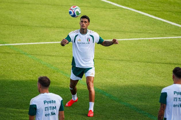 Gianluca Scamacca during the Italia team training at federal technical center of Coverciano, Florence, Italy - September 21, 2026. - Soccer  Copyright: xSaraxEsposito LaPressex