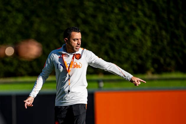 ZEIST - Nederland national team, Nationalteam coach Xavi Hernandez during the UEFA Nations League training ahead of the match against Duitsland at KNVB Campus on 21 September 2026 in Zeist, Nederland. (Photo by DeFodi Images) -