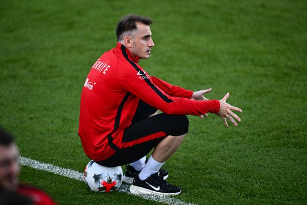 Turkish national football team prepares for UEFA Nations League clash against France ISTANBUL, TURKIYE - SEPTEMBER 21: Kerem Akturkoglu of Turkish national football team attends a training session under the lead of head coach Vincenzo Montella ahead of the UEFA Nations League A Group 1 clash against France, at Hasan Dogan Facilities in Istanbul, Turkiye on September 21, 2026. Hakan Akgun Anadolu Istanbul Turkey. Editorial use only. Please get in touch for any other usage.  Copyright: x2026xAnadoluxHakanxAkgunx